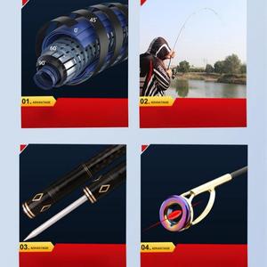 Top 2.1m 2.4m 2.7m 3m 3.6m 3.9m 4.2m 4.5m Wholesale With Ground Pole Ultra-<b>Light</b> Ultra-Hard Long Casting Rod Sea Fishing Rod - Product Image 6
