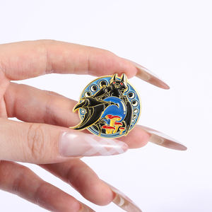 Estranho Fase Da Lua Animal Esmalte Pinos Punk Coruja Morcego Poção Mágica Halloween Broche Lapela Emblema Jóias Presente Atacado - Product Image 4