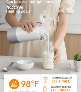 Fast <b>Heating</b> Portable Baby Bottle Warmer with LCD Screen for Outdoor & Household Use OEM Electric Constant Temperature - Product Image 5