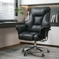 Chaise de bureau pivotante ergonomique en cuir moderne de luxe pour PDG, idéale pour atelier