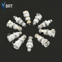 Raccord rapide en plastique à déconnexion rapide, type CPC, pour tuyau 5/16" (8mm), avec valve d'arrêt en ligne et clapet anti-retour, corps de raccord femelle