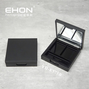 Matte Square <b>Empty</b> Eyeshadow Palette With Mirror Custom Logo Cosmetic Blush Case ABS Private Label Powder Container Packaging - Product Image 5