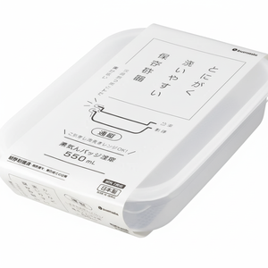 Contenitore per alimenti Inomata 550ml bianco sicuro per microonde - Product Image 1