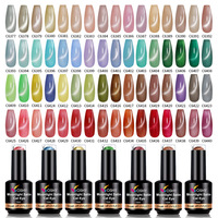 OEM ODM Vente en gros Manucure professionnelle LED couleur arc-en-ciel Vernis à gel UV couleur œil de chat