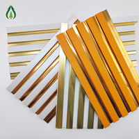 Fabricant de matériaux décoratifs Panneau mural PS cannelé 3D étanche Panneau intérieur de plafond blanc or