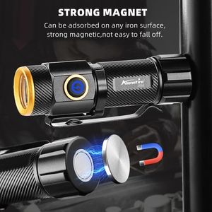 Mini <span class=keywords><strong>Linterna</strong></span> LED de Alta Luminosidad 6000K, Recargable por USB, Impermeable IP65, Pequeña <span class=keywords><strong>Linterna</strong></span> de Bolsillo de Aluminio para Mujer, Mochila, Hogar y Exteriores - Product Image 5