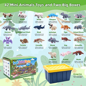 Figurine di Animali Articolati Stampate in 3D, Bambole di Animali Selvatici con Articolazioni Mobili, Ornamenti di Mini Creature in Diversi Stili, Giocattoli Educativi per Bambini - Product Image 2