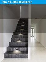 Promotion : Éclairage LED encastré moderne étanche basse tension en aluminium pour escaliers intérieurs et extérieurs 12-24V – Décoration