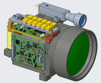 Système d'imagerie thermique industrielle monté sur véhicule Farsight avec télémètre laser, grossissement 10x, en alliage d'aluminium, indice de protection IP66, pour la conduite