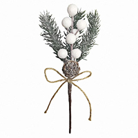 Sapin de Noël artificiel réaliste et écologique, petit format, pour intérieur, avec base, aiguilles de pin en PET, cônes de pin et baies
