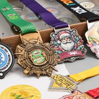 Médaille en métal plaquée or personnalisée, trophée de championnat de powerlifting, bouclier de lion, souvenir, médaille en métal