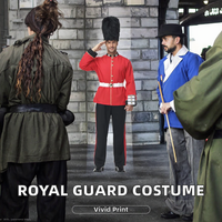 Costume de soldat britannique pour homme adulte, garde d'honneur royale, costume de fête d'Halloween, ensemble de vêtements, autre MDEC-008