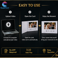 Brochure vidéo MP4 A5 avec écran LCD IPS HD blanc vierge de 7,0 pouces, rechargeable, impression CMYK, pour marketing d'entreprise et de marque (modèle 2026)