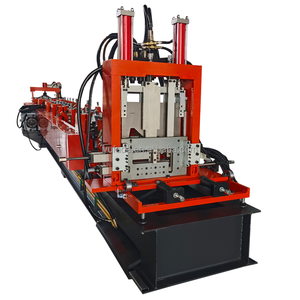 PLC-gesteuerte Baumaschinen Automatische Wechselbare C/<span class=keywords><strong>Z</strong></span>-Profil-Rollformmaschine C-Profil-Herstellungsmaschine - Product Image 1