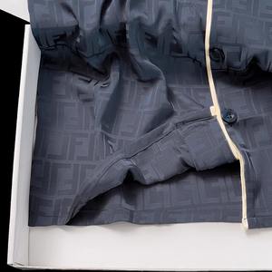 Özel temel düzenli işlemeli saten pijama seti 2 parça erkek ipek lüks boş pijama erkekler pijama setleri saten pijama - Product Image 5