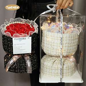 YACHEN Bouquet de roses lumineuses LED Fleurs artificielles rougeoyantes Cadeau de Saint-Valentin pour fête des mères Centres de table de mariage Décoration de fête - Product Image 3