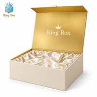 Boîte cadeau personnalisée en carton rigide, emballage pliable avec fermeture magnétique, boîte d'emballage avec doublure en tissu