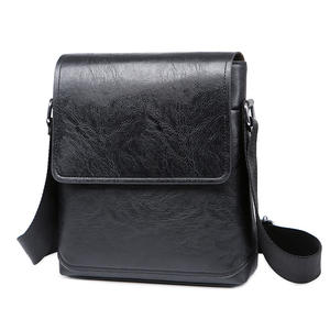 Borsa a tracolla da uomo Vintage alla moda in pelle sintetica con Logo personalizzato con patta impermeabile <span class=keywords><strong>Messenger</strong></span> con chiusura a cerniera - Product Image 6