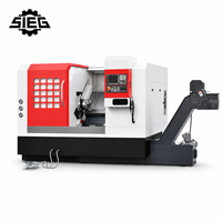 Tour CNC miniature SIEG De14(iKC14) avec portée de 420 mm, tourelle à 8 postes A2-6, moteur 5,5 kW, lit incliné et convoyeur de copeaux