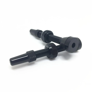 Válvula Presta sin cámara de 55mm de alta calidad, accesorios de bicicleta de aleación de aluminio negro - Product Image 2