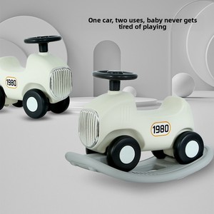 Kinder-Schaukelpferd mit Drehfunktion, 1-4 Jahre, Vierrad-Kunststoff, Multifunktional, Unisex für Babys, Jungen und Mädchen, Klein - Product Image 2