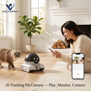 Cámara de Vigilancia para Mascotas con Seguimiento por IA, Robot WiFi Inalámbrico HD, Vigilancia Doméstica, Pantalla Dual, Interacción con un Clic, Cámara Móvil Rover - Product Image 2