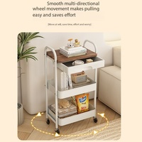 Étagère à roulettes de cuisine, bibliothèque mobile multi-étages, étagère de rangement multifonctionnelle pour collations et tiroirs de bureau