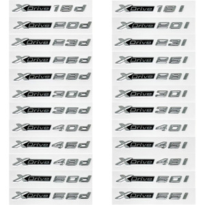 Emblema Adhesivo para Maletero Trasero Compatible con BMW X1 X3 <span class=keywords><strong>X5</strong></span> X6 XDrive20i 30i 35i 40i 28i |   Emblema Decorativo Exterior para Automóvil en Negro Brillante - Product Image 2