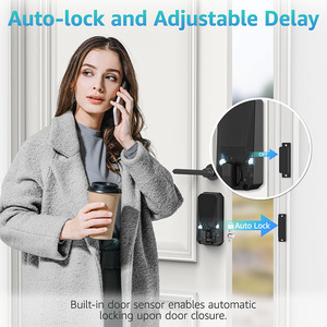 Good Quality Tuya App Smart Digital <strong>Fingerprint</strong> Door Lock Waterproof Aluminum <strong>Keypad</strong> <strong>with</strong> Home Glass Door Password Access - Product Image 2