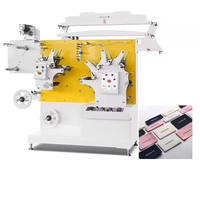 Machine d'impression flexographique automatique 6 couleurs pour étiquettes tissées de vêtements en satin et étiquettes de col premium