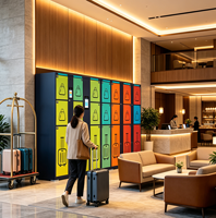 Système de casier à bagages intelligent avec serrure numérique, armoire de rangement en libre-service pour aéroport, hôtel, gare, centre commercial