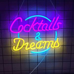 Custom <strong>Neon</strong> <strong>Sign</strong> <strong>Cocktail</strong> Dreams <strong>Neon</strong> Light Wholesale Bulk Supply for <strong>Cocktail</strong> Party Bar Restaurant Decoration Supplies LED <strong>Sign</strong> - Product Image 2