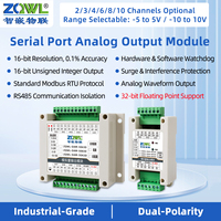Module de sortie analogique bipolaire haute précision 16 bits, interface RS485 Modbus RTU, isolation 2500V, réglable -5V~5V/-10V~10V 2-10