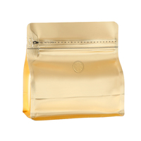 Scellage à chaud 250g emballage de poche alimentaire Desgin 1Kg emballage de grain de café à fond plat vide sac de café à fermeture éclair avec valve unidirectionnelle