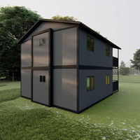 Maison conteneur pliable de luxe portable de 20 pieds avec panneau sandwich, design moderne, hôtel modulaire à deux étages et utilisation hospitalière