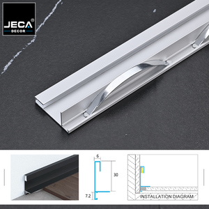 JECA Hidden Cable Channel Skirting Board | Snap-on Aluminum <strong>Baseboard</strong> No <strong>Glue</strong> | Fast Install Removable Profile Free Sample - Product Image 2