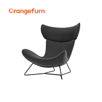 Orangefurn style nordique minimaliste surface colorée réplique en cuir véritable boconcept chaise imola