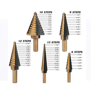 Yiduo Inch Step <b>Drill</b> <b>Bits</b> Hex Shank Bright Finish For Nonferrous Metals Multipurpose Woodworking Tools - Product Image 3