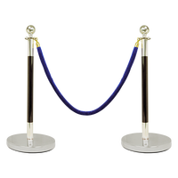 Barrière de contrôle de foule rétractable de luxe personnalisée avec corde bleue et support