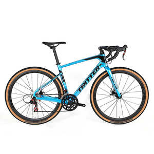 Bicicleta Completa de Carbono Carbonda 2022, Nueva y en Oferta, Bicicleta de Carretera y Gravel de Fibra de Carbono con 11 Velocidades, Horquilla de Titanio y Aluminio, Material Azul, 45*700C - Product Image 6
