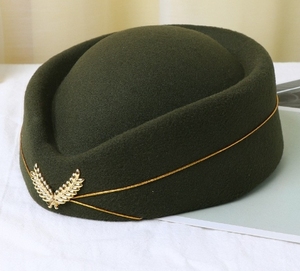 Chapeau d'hôtesse de l'air en gros pour femme, chapeau de cérémonie, béret en feutre de laine personnalisé, tendance et pas cher - Product Image 3