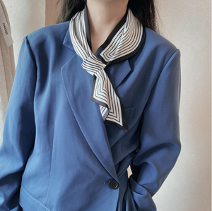 Bufanda Larga para Mujer, Primavera-Otoño, con Soporte para el <span class=keywords><strong>Cuello</strong></span>, Estilo Informal, para Envolverse <span class=keywords><strong>al</strong></span> <span class=keywords><strong>Cuello</strong></span>, con Estampado <span class=keywords><strong>de</strong></span> Mariposas y Lazo - Product Image 5