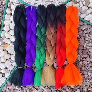 Zoesoul廉价高级纤维编织物24英寸60厘米100克单色巨型编织物接发