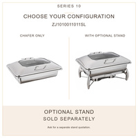 Chauffe-Plats Commercial Série 10S à Amortissement par Induction, Équipement de Buffet en Acier Inoxydable, Ensemble de Plats de Présentation pour Buffet