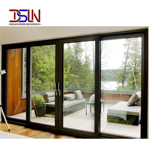 Puerta Corredera de Vidrio de Aluminio Moderna con Diseño de Rotura Térmica Exterior, Sistema de Paneles Grandes para Entrada de Balcón de Villa, Funcionamiento Suave - Product Image 1