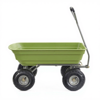 Chariot de jardin robuste à grande capacité avec cadre robuste pour l'entretien des pelouses, le jardinage en plein air et le transport dans la cour