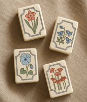 Ensemble de Mahjong américain de luxe, 160 tuiles de Mahjong américaines en stock, Kensington Grosport, costume de clown spécial et tapis de jeu rétro