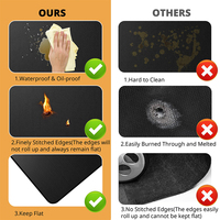 BBQ de haute qualité sous Grill Pit Mat Fire Pit Tapis de sol avec revêtement en silicone