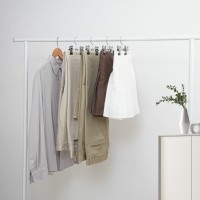 Cintres à vêtements et pantalons, gain de place, supports pour jupes avec crochets, pinces réglables, pour pantalons, manteaux, jeans, en métal noir