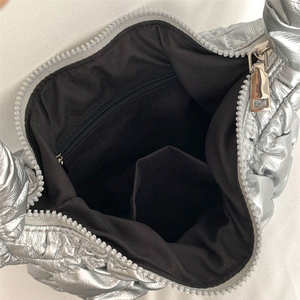 Sac à main plissé à carreaux en cuir PU souple pour femme, sac à bandoulière tendance pour femme - Product Image 2